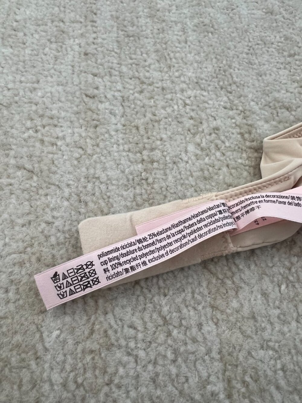 Victoria’s Secret Lightly Lined Wireless T-Shirt Bra Nude Beige 34C NWOT - Picture 8 of 8